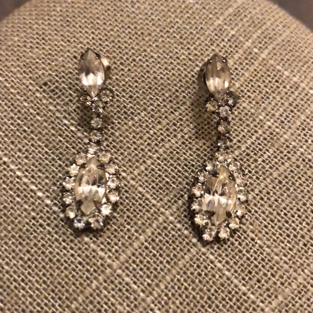 Vintage Rhinestone Drop Earrings